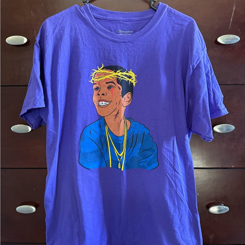 GXFR WSG Champion Purple Graphic Men's T-Shirt SIZE LARGE